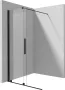Deante Prizma Walk-in zuhanyajtó 90x195 átlátszó üveggel, matt fekete profilszín KTJ_N39R