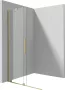 Deante Prizma Walk-in megfordítható zuhanyajtó 100x195 átlátszó üveggel, szálcsiszolt arany profilszín KTJ_R30R