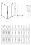 Deante Prizma Walk-in megfordítható zuhanyajtó 100x195 átlátszó üveggel, szálcsiszolt arany profilszín KTJ_R30R