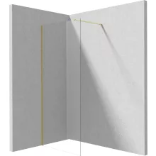 Deante Prizma walk-in zuhanyfal 1100x1950 mm szálcsiszolt arany kivitelben
