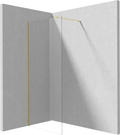 Deante Prizma walk-in zuhanyfal 1200x1950 mm szálcsiszolt arany kivitelben