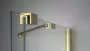 Deante Prizma walk-in csúsztatható zuhanyfal 1400x1950 mm szálcsiszolt arany kivitelben