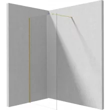   Deante Prizma Walk-in zuhanyfal 80x195 átlátszó üveggel, szálcsiszolt arany profilszín KTJ_R38P