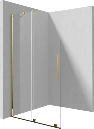 Deante Prizma Walk-in zuhanyajtó 120x195 átlátszó üveggel, arany profilszín KTJ_Z32R