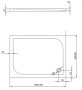 Deante Cubic szögletes akril zuhanytálca 80x120 cm, fehér KTK 044B