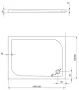 Deante Cubic szögletes akril zuhanytálca 80x120 cm, fehér KTK 044B