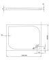 Deante Cubic szögletes akril zuhanytálca 100x90 cm, fehér KTK 045B