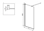 Deante Kerria Plus Walk-in zuhanyfal 140x200 cm átlátszó üveg, fényes króm profil KTS 034P