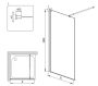 Deante Kerria Plus Walk-in zuhanyfal 60x200 cm átlátszó üveg, króm profil KTS_086P