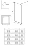 Deante Kerria Plus walk-in zuhanyfal 100x200 cm (fekete+transparent) KTS_N30P