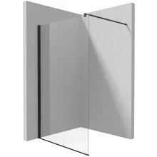   Deante Kerria Plus Walk-in zuhanyfal 140x200 cm átlátszó üveg, matt fekete profil KTS N34P