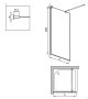 Deante Kerria Plus Walk-in zuhanyfal 140x200 cm átlátszó üveg, matt fekete profil KTS N34P