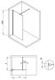 Deante Kerria Plus walk-in zuhanyfal 70x200 cm (fekete+transparent) KTS_N37P