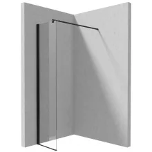   Deante Kerria Plus Walk-in zuhanyfal 40x200 cm átlátszó üveg, matt fekete profil KTS KTS N84P
