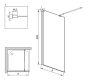 Deante Kerria Plus Walk-in zuhanyfal 50x200 cm átlátszó üveg, matt fekete profil KTS_N85P