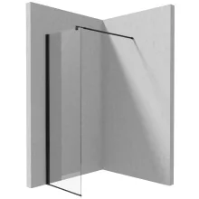   Deante Kerria Plus Walk-in zuhanyfal 60x200 cm átlátszó üveg, matt fekete profil KTS_N86P