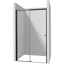   Deante Kerria Plus tolóajtó 150x200 cm átlátszó üveg, matt fekete profil KTSPN15P