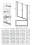 Deante Kerria Plus lengőajtós zuhanyajtó 60x200 cm átlátszó üveg, matt fekete profil KTSWN46P