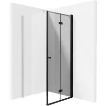   Deante Kerria Plus összecsukható zuhanyajtó 90x200 cm (fekete+transparent) KTSXN41P