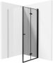 Deante Kerria Plus összecsukható zuhanyajtó 90x200 cm (fekete+transparent) KTSXN41P