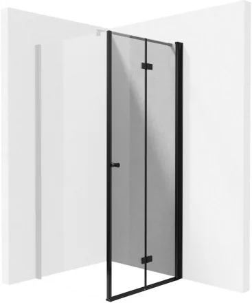 Deante Kerria Plus összecsukható zuhanyajtó 80x200 cm (fekete+transparent) KTSXN42P