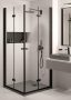 Deante Kerria Plus összecsukható zuhanyajtó 80x200 cm (fekete+transparent) KTSXN42P