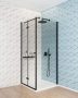Deante Kerria Plus összecsukható zuhanyajtó 100x200 cm (fekete+transparent) KTSXN43P