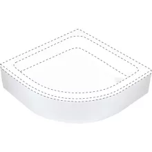   Deante Plus II félköríves előlap 80 cm-es zuhanytálcához KTU_032O