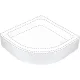 Deante Plus II félköríves előlap 80 cm-es zuhanytálcához KTU_032O