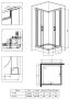 Deante Funkia 80x80 szögletes zuhanykabin KYC 042K