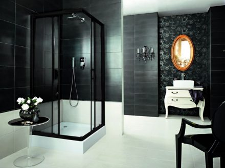 Deante Funkia Nero szögletes zuhanykabin 80x80, fekete KYC N42K