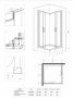 Deante Funkia Nero szögletes zuhanykabin 80x80, fekete KYC N42K