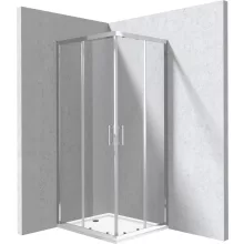 Deante Funkia Evo szögletes 80x90 cm zuhanykabin zuhanytálcával, króm profilszín 