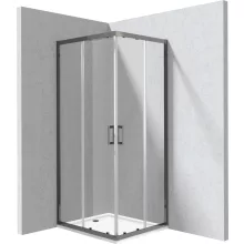 Deante Funkia Evo szögletes 80x90 cm zuhanykabin zuhanytálcával, titán profilszín 
