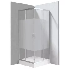 Deante Funkia Evo szögletes zuhanykabin 80x195 cm csík mintás üveggel, akril zuhanytálcával és króm profilszínnel.