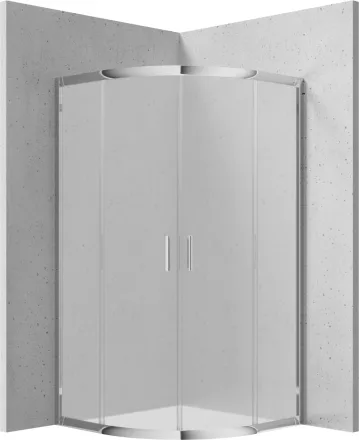 Deante Funkia félköríves zuhanykabin matt üveggel 80x80 cm, króm KYP_654K