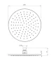 Deante Cascada ívelt fejzuhany 25 cm, titanium NAC D00K