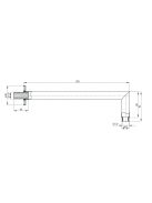 Deante Cascada kerek fali zuhanykar 325 mm, fekete NAC N47K