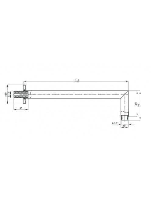 Deante Cascada kerek fali zuhanykar 325 mm, fekete NAC N47K