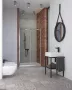 Deante kerek mosdószifon, fekete NHC B31K