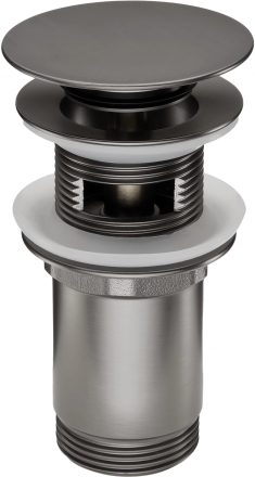 Deante Click-Clack kerek leeresztő szelep túlfolyó és túlfolyó nélküli mosdókhoz, titanium NHC D10U