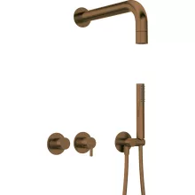 Deante HORIZONTAL CONCEALED SHOWER SET WITH FIXED SHOWER HEAD SILIA BRUSHED BRONZE NQS_C0XK