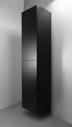 Deante Prizma 160 két ajtós magasszekrény állítható polcokkal matt fekete kivitelben