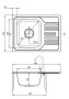 Deante Xylo 1 medencés acél mosogató csepegtetővel 58x43,5 cm, szatén ZEX 011A