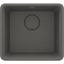   Deante MOMI 1 medencés gránit mosogató 50x45 cm vágódeszkával, antracit metál ZKM_T10A