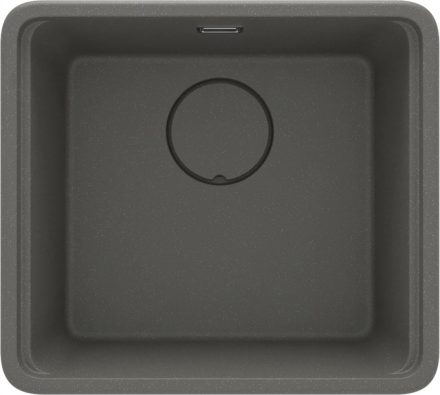 Deante MOMI 1 medencés gránit mosogató 50x45 cm vágódeszkával, antracit metál ZKM_T10A