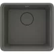 Deante MOMI 1 medencés gránit mosogató 50x45 cm vágódeszkával, antracit metál ZKM_T10A