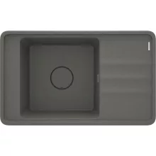   Deante MOMI gránit mosogató 82x50 cm csepegtetővel és lefolyógarnitúrával, antracit metál ZKM_T11B
