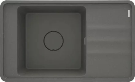 Deante MOMI gránit mosogató 82x50 cm csepegtetővel és lefolyógarnitúrával, antracit metál ZKM_T11B