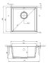 Deante Corda 1 medencés szögletes gránit mosogató 44x44 cm, alabástrom ZQA_A10A